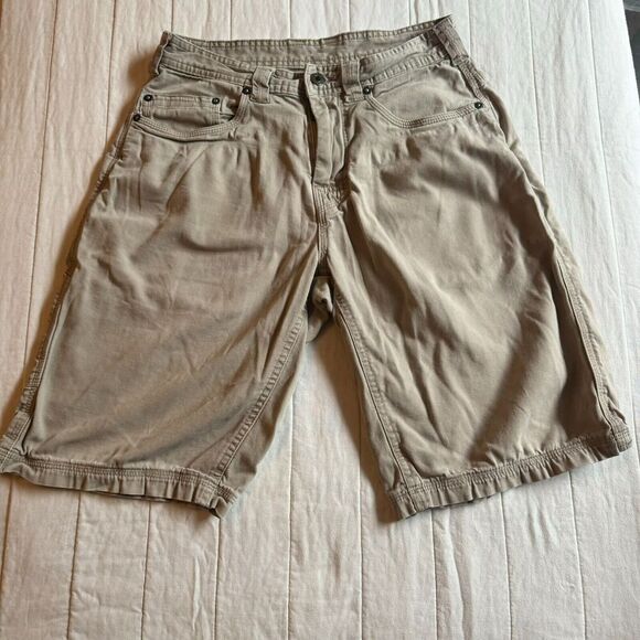 prAna Men's Shorts Size 28 Khaki Gray Organic Cotton Outdoors Breathe Work - Picture 6 of 14
